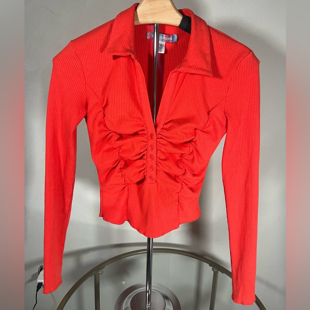Urban outfitters orange long sleeve top